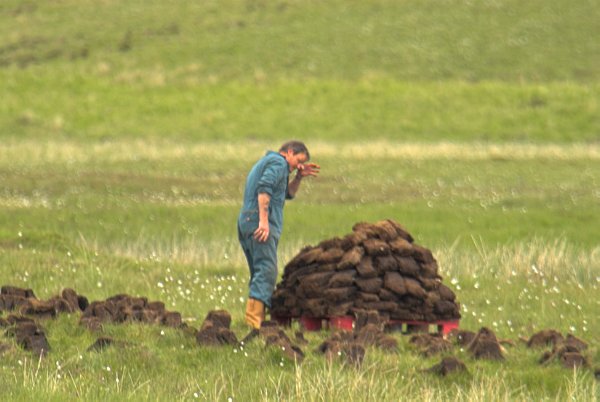 Peat cutting near Portree. Photo from the Britain Express Travel Guide to the Isle of Skye.