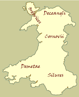 Celtic tribes of Wales at the time of the Roman Conquest